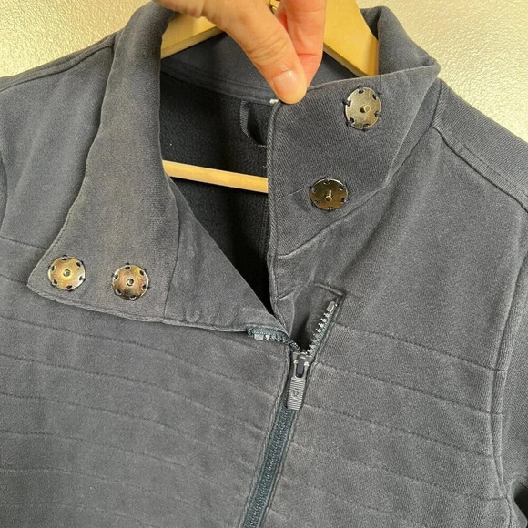 Lululemon Fleece Be True Jacket Size 8 Inkwell Blue Quilted Athletic Athleisure - Picture 4 of 9